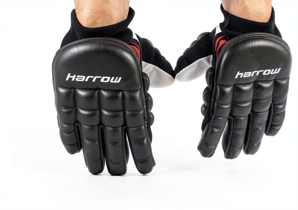 Harrow Field Hockey Gloves Black Synthetic-5