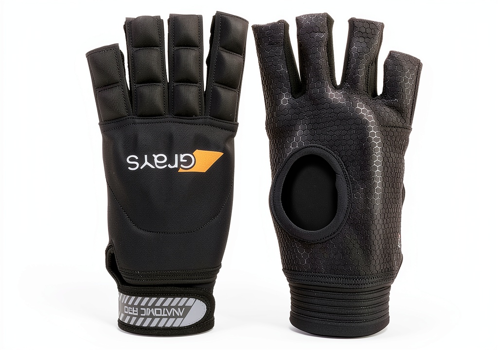 GRAYS Anatomic Pro Field Hockey Glove close‑up showing spandex material and padded palm