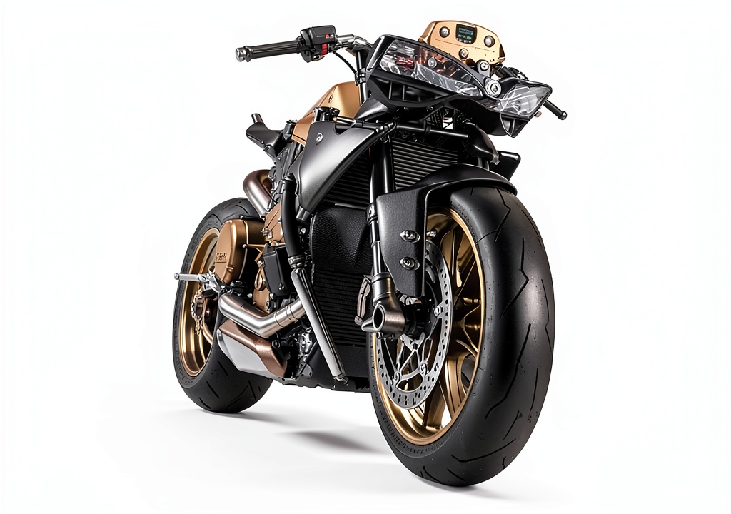 Motorcycle brake bolt set installed on a bike caliper