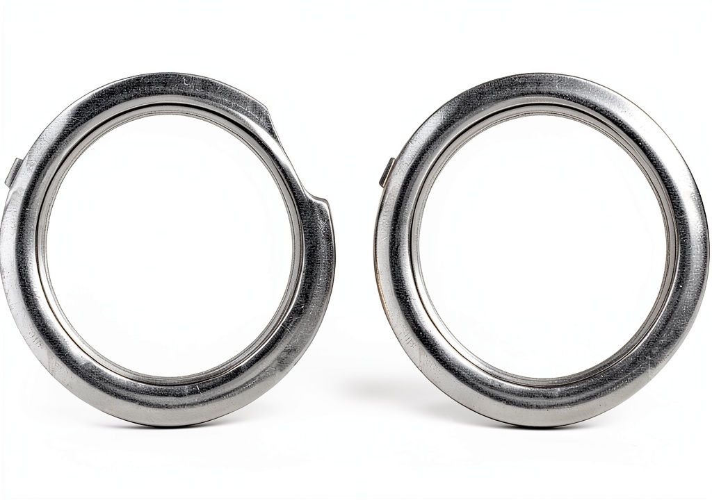 Stainless steel flat washer installed on a vehicle axle cover